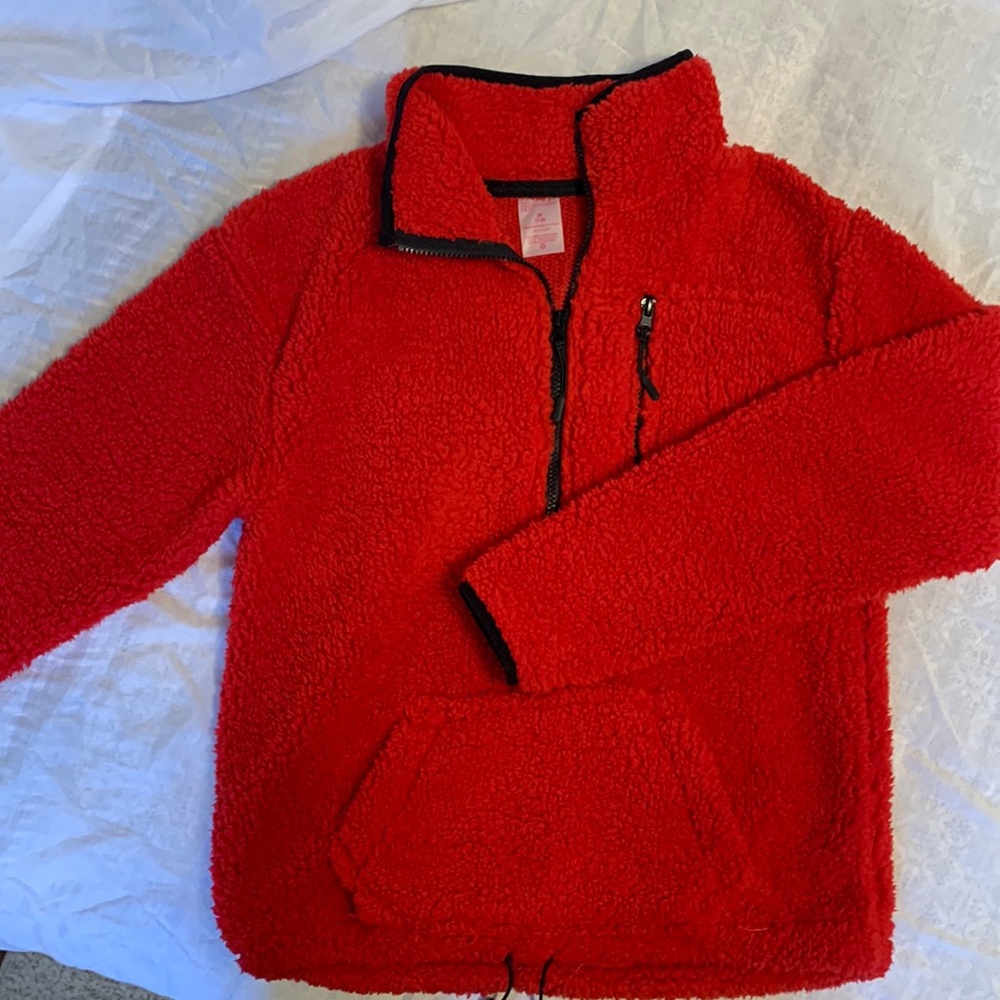 No Boundaries red pullover jacket half zip